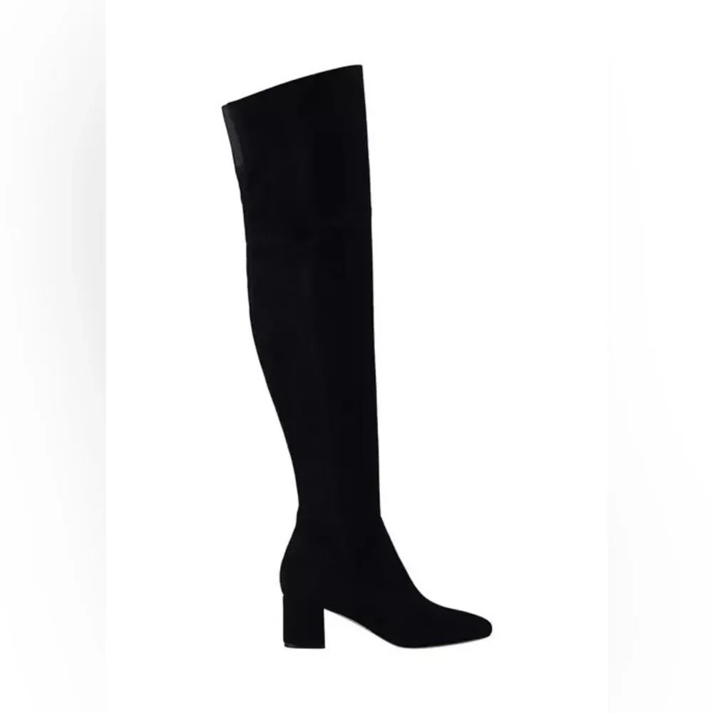 Marc Fisher Charlotte Over-the-Knee Faux-Suede Black Boot